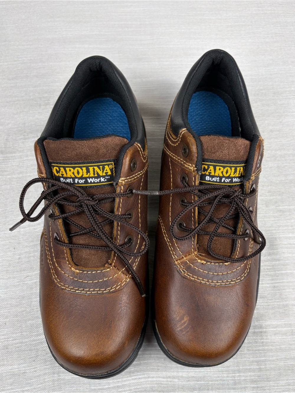 Carolina Women's CA1625 Steel Toe Oxford Work Shoes Brown Leather ESD